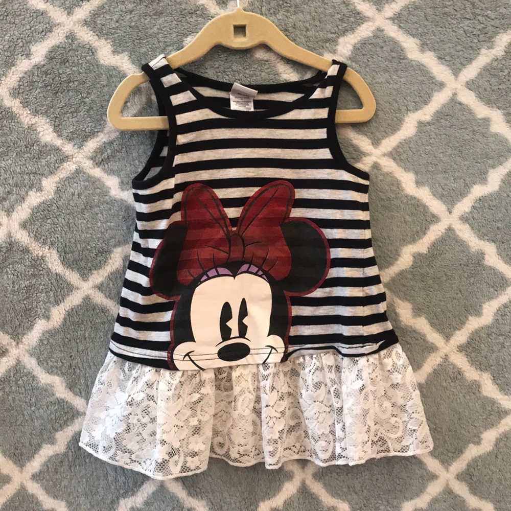 Disney girls lace trim tee